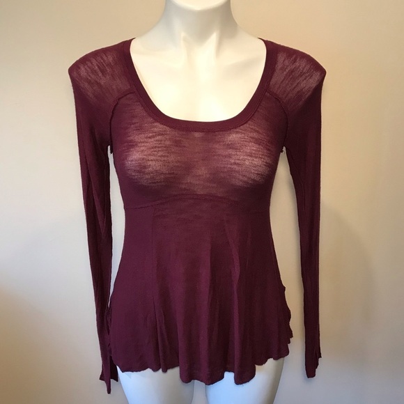 Free People Burnout Knit Thermal Top XS - Picture 2 of 7